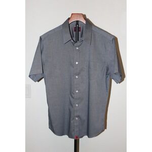 UNTUCKit Petrus WF Slim Fit Blue Short Sleeve Button Up Shirt‎ Men's Large